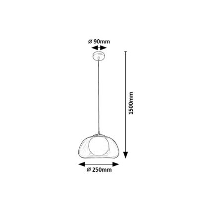 Rabalux - Candeeiro suspenso 1xG9/5W/230V transparente