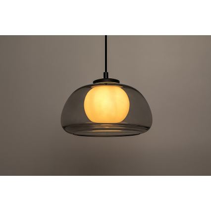 Rabalux - Candeeiro suspenso 1xG9/5W/230V fumado
