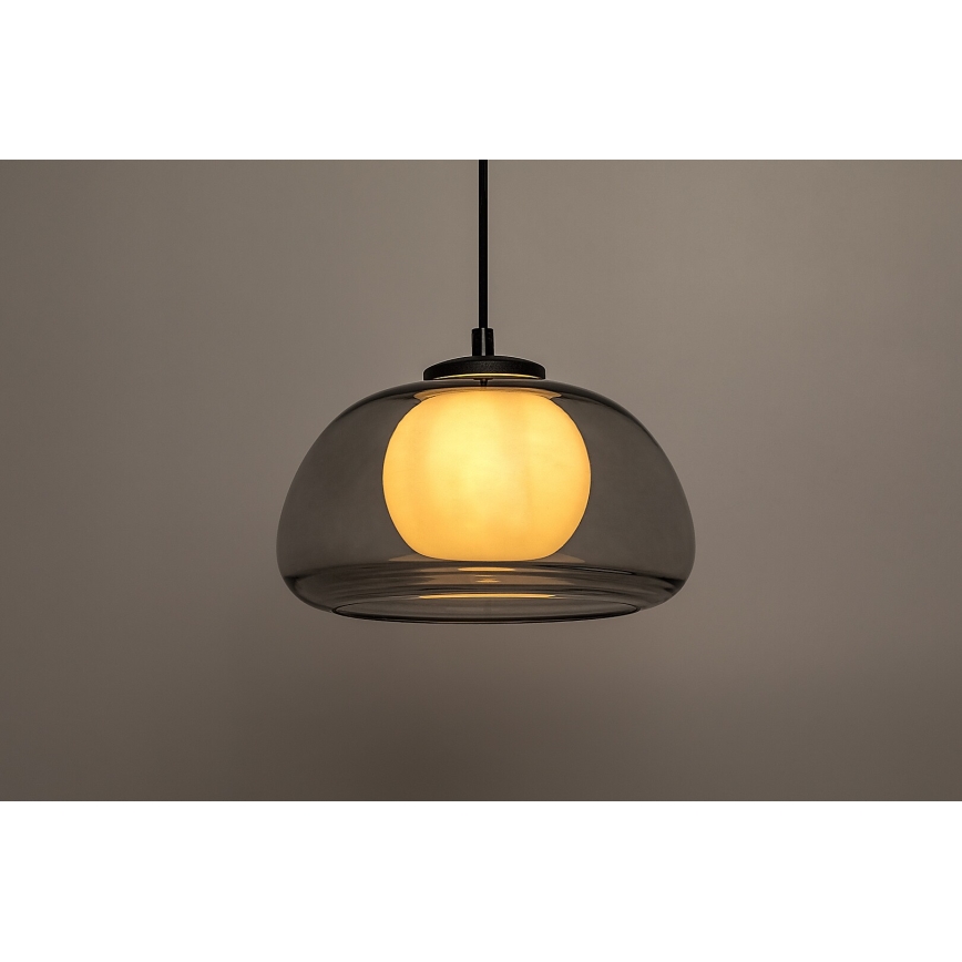 Rabalux - Candeeiro suspenso 1xG9/5W/230V fumado