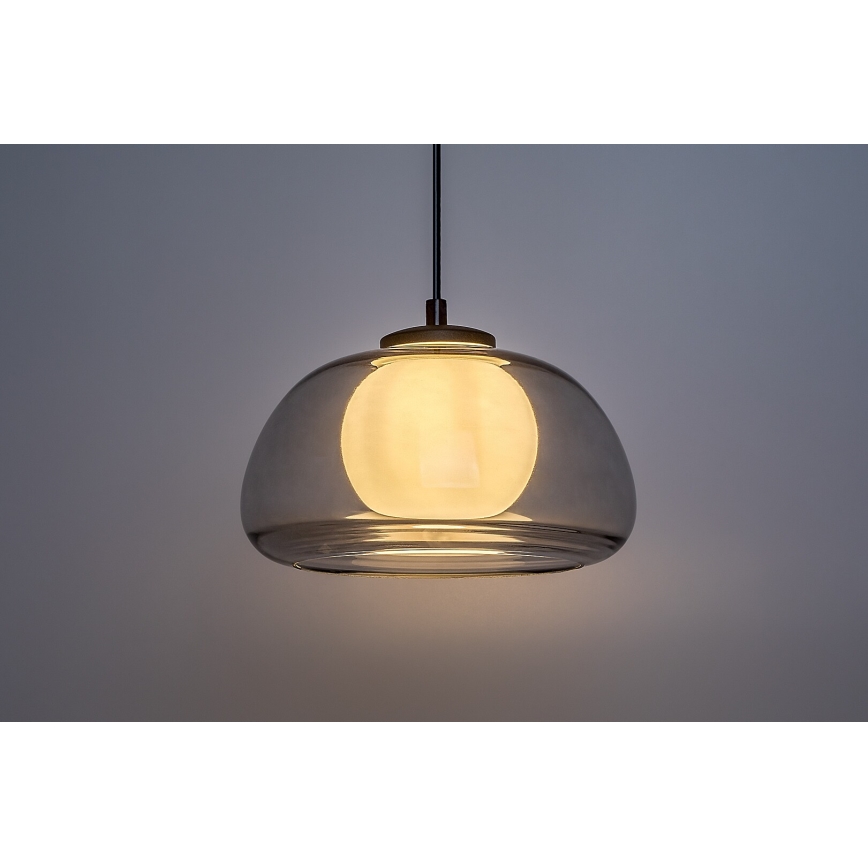 Rabalux - Candeeiro suspenso 1xG9/5W/230V fumado