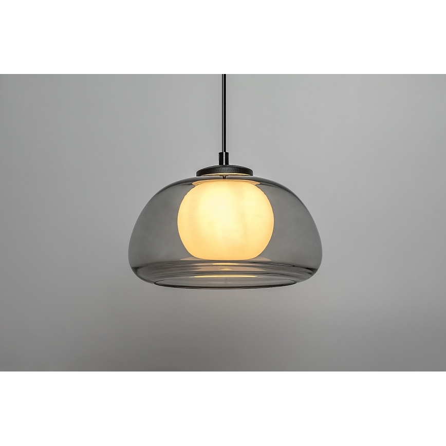 Rabalux - Candeeiro suspenso 1xG9/5W/230V fumado