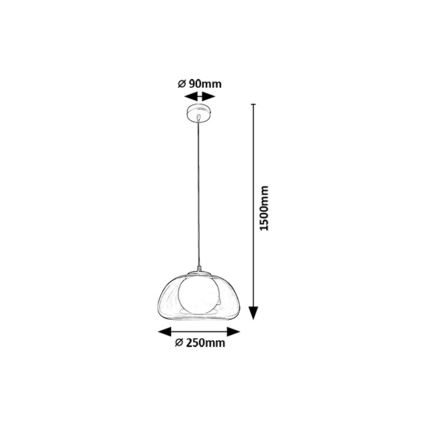 Rabalux - Candeeiro suspenso 1xG9/5W/230V fumado