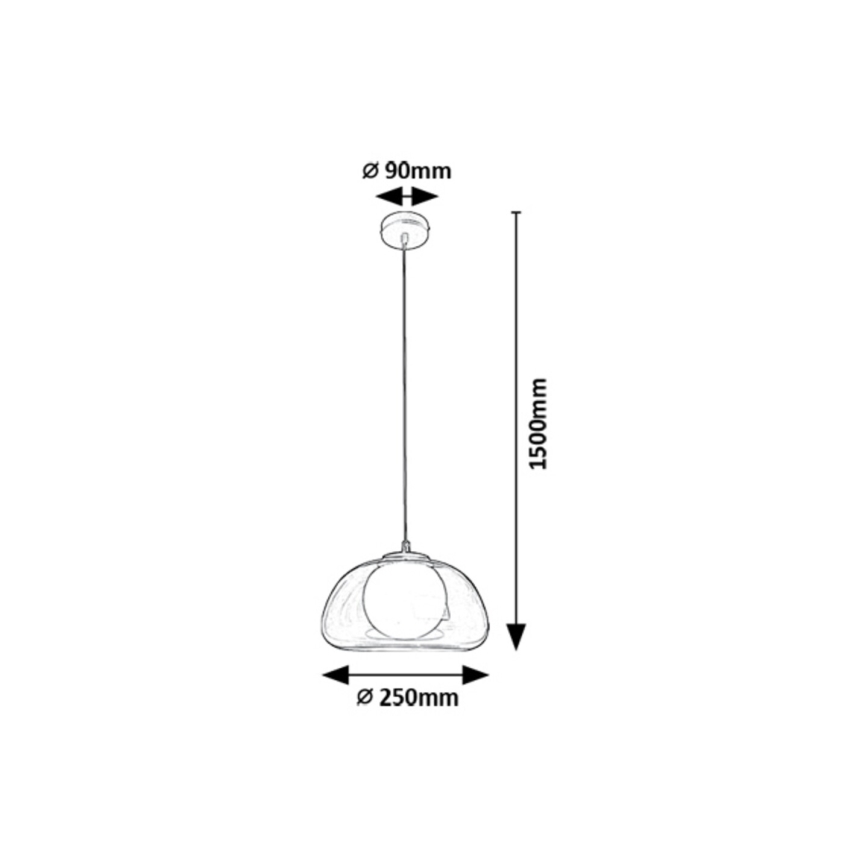 Rabalux - Candeeiro suspenso 1xG9/5W/230V fumado