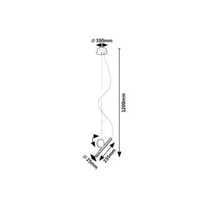 Rabalux - Candeeiro suspenso LED LED/3W/230V 3000K
