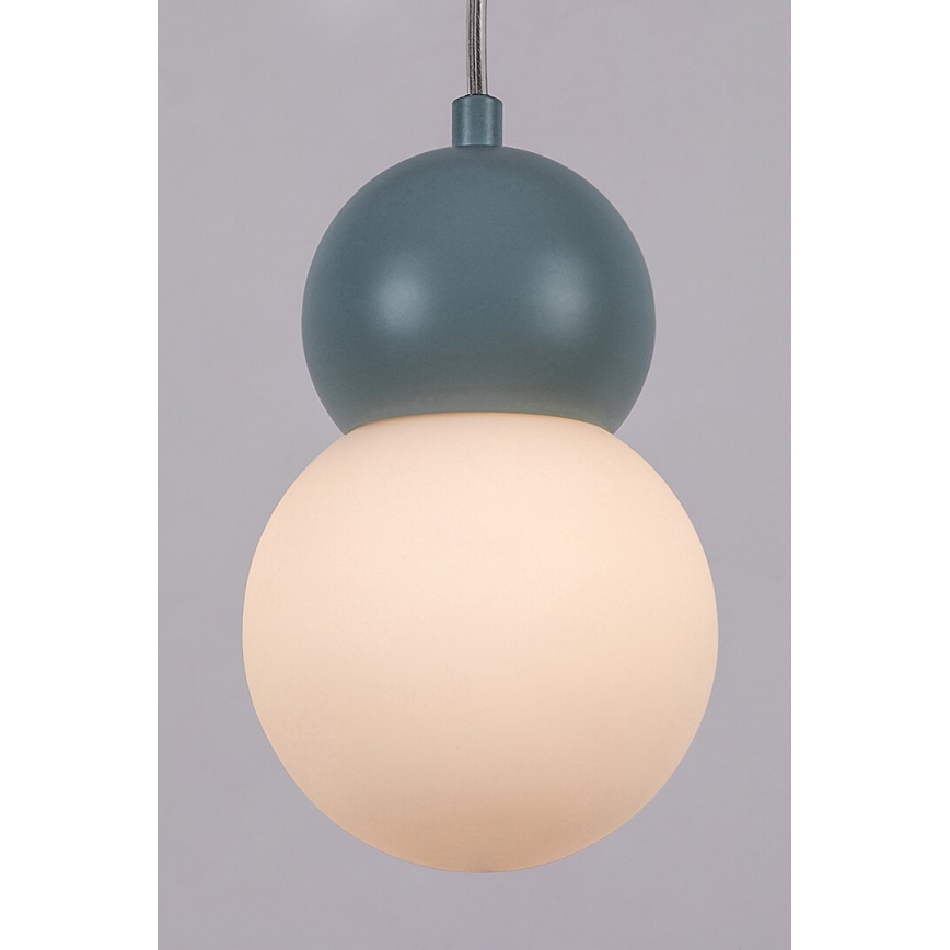 Rabalux - Candeeiro suspenso 1xG9/38W/230V azul