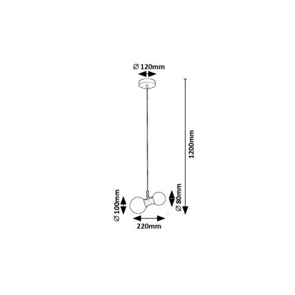 Rabalux - Candeeiro suspenso 2xG9/28W/230V