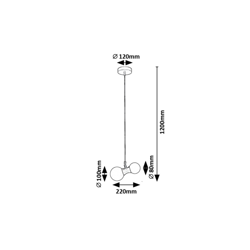 Rabalux - Candeeiro suspenso 2xG9/28W/230V