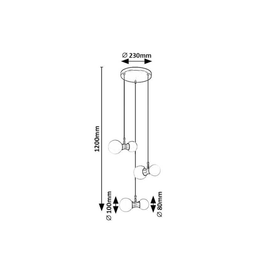 Rabalux - Candeeiro suspenso 6xG9/28W/230V