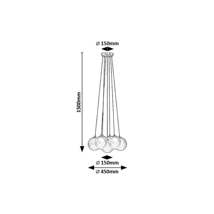 Rabalux - Candeeiro suspenso 7xG9/25W/230V