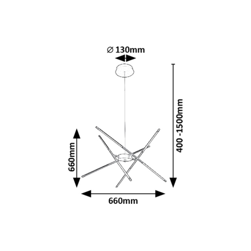 Rabalux - Candeeiro suspenso LED LED/40W/230V 3000K preto