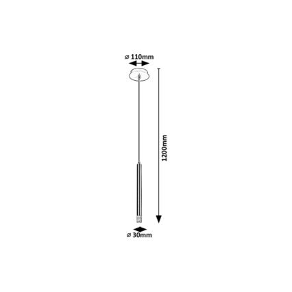 Rabalux - Candeeiro suspenso 1xG9/5W/230V dourado