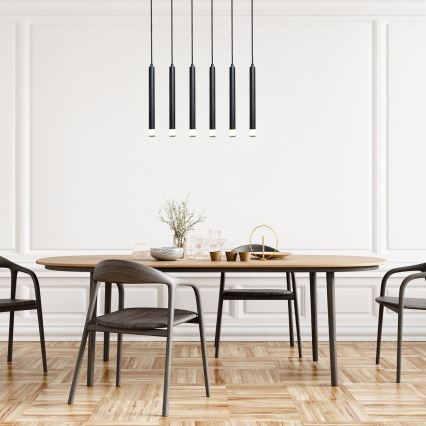 Rabalux - Candeeiro suspenso 6xG9/5W/230V preto
