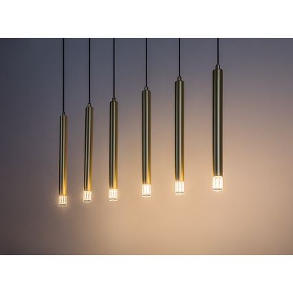 Rabalux - Candeeiro suspenso 6xG9/5W/230V dourado