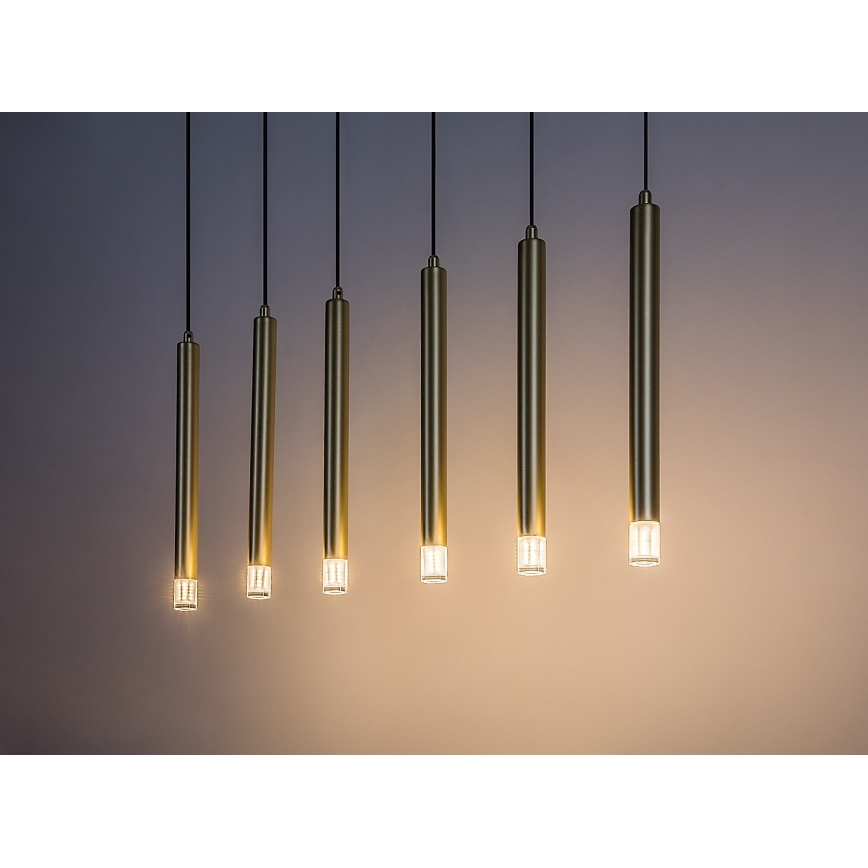 Rabalux - Candeeiro suspenso 6xG9/5W/230V dourado