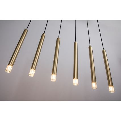 Rabalux - Candeeiro suspenso 6xG9/5W/230V dourado