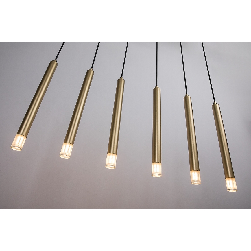 Rabalux - Candeeiro suspenso 6xG9/5W/230V dourado