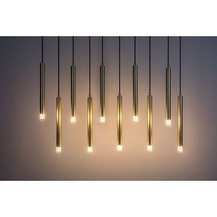 Rabalux - Candeeiro suspenso 10xG9/5W/230V dourado