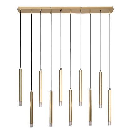 Rabalux - Candeeiro suspenso 10xG9/5W/230V dourado