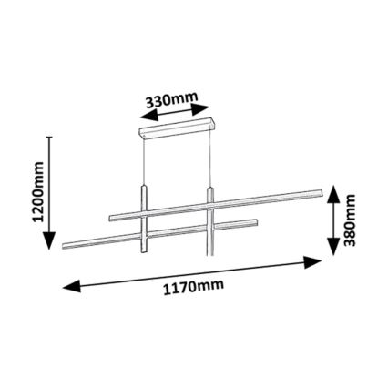 Rabalux - Candeeiro suspenso LED LED/40W/230V 3000K