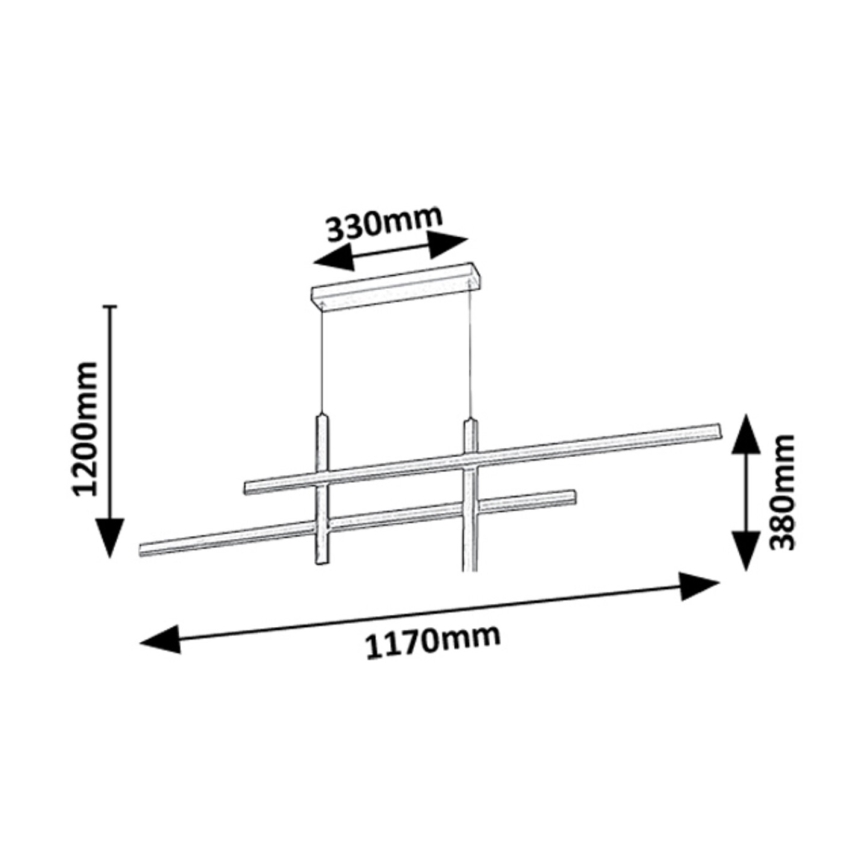 Rabalux - Candeeiro suspenso LED LED/40W/230V 3000K