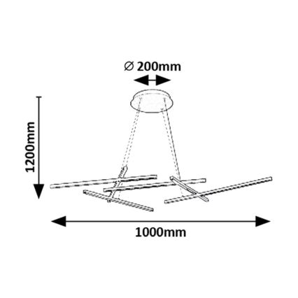 Rabalux - Candeeiro suspenso LED com regulação LED/40W/230V 3000-6500K + comando