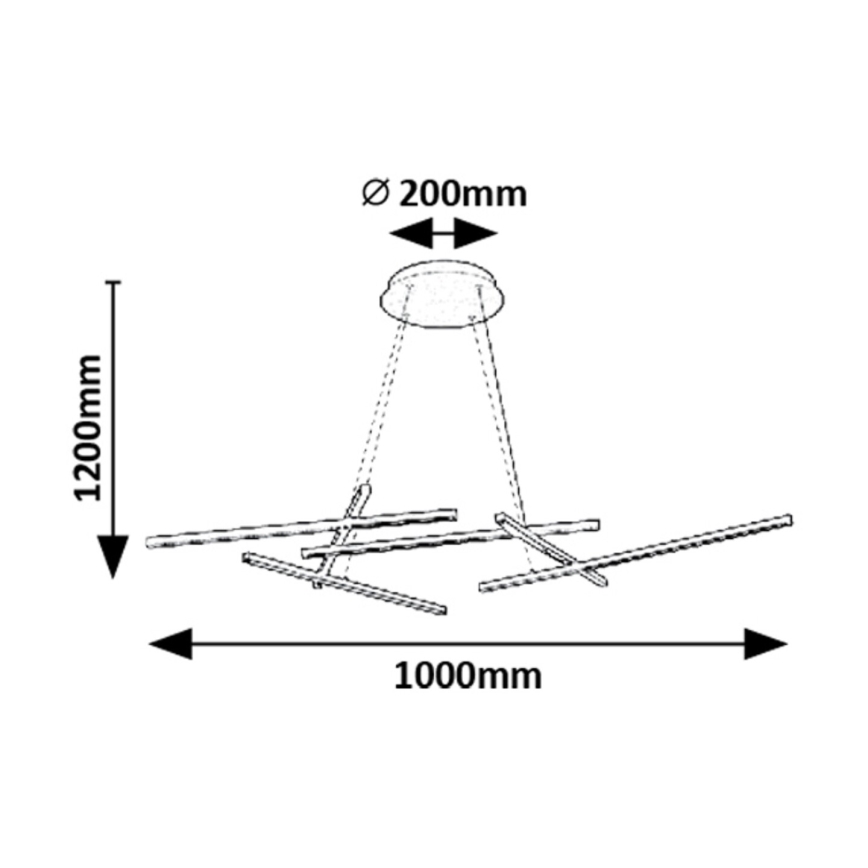 Rabalux - Candeeiro suspenso LED com regulação LED/40W/230V 3000-6500K + comando