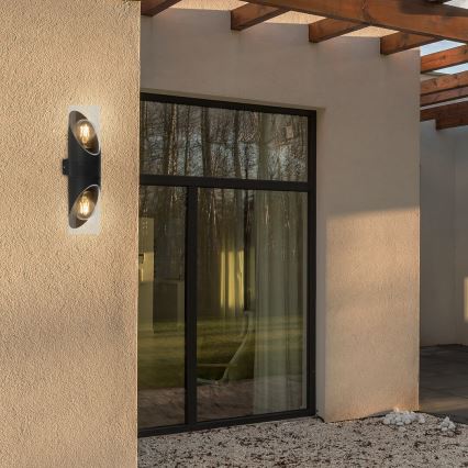 Rabalux - Iluminação de parede exterior 2xE27/28W/230V IP54