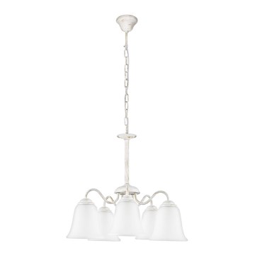 Rabalux 7261 - Candelabro FABIOLA E27/40W/230V branco