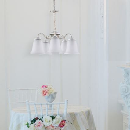 Rabalux 7261 - Candelabro FABIOLA E27/40W/230V branco