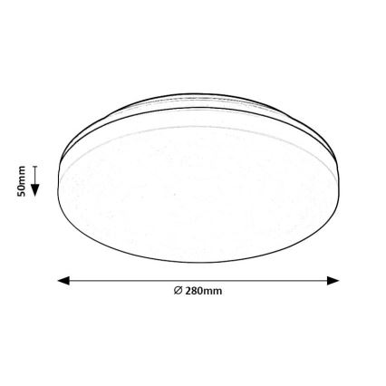 Rabalux - Iluminação de teto de casa de banho LED LED/24W/230V IP54
