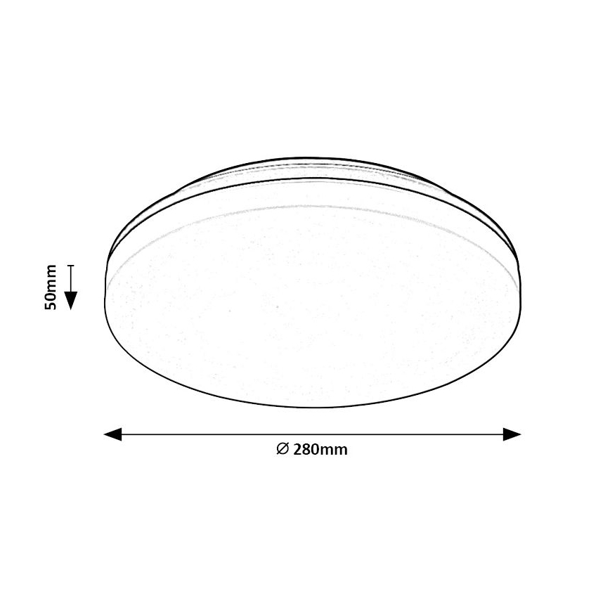 Rabalux - Iluminação de teto de casa de banho LED LED/24W/230V IP54