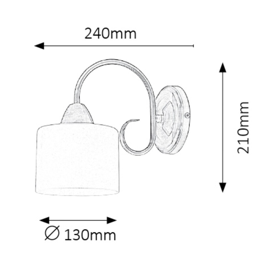 Rabalux - Luz de parede 1xE27/60W/230V bronze