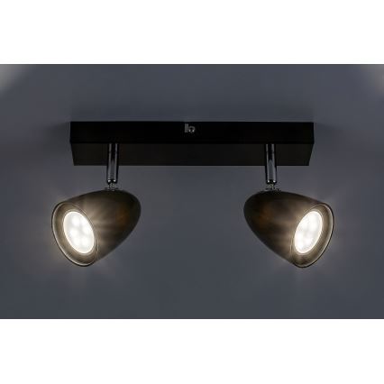 Rabalux - Foco 2xGU10/5W/230V preto