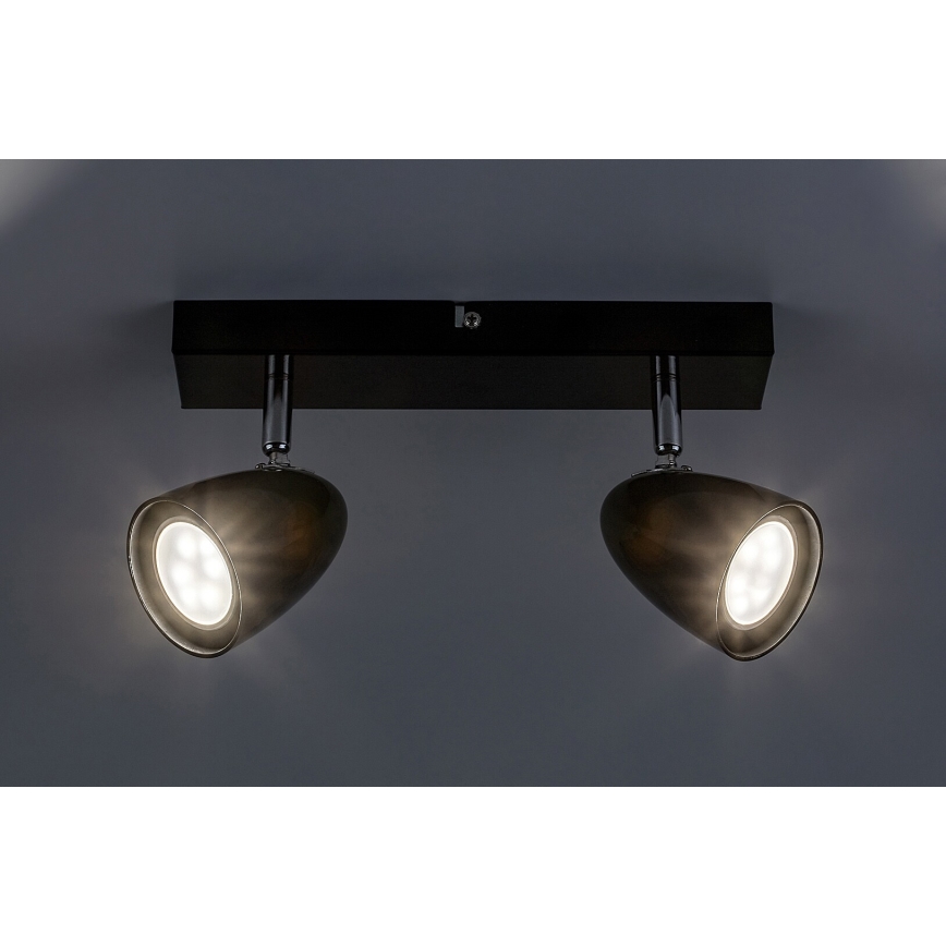 Rabalux - Foco 2xGU10/5W/230V preto