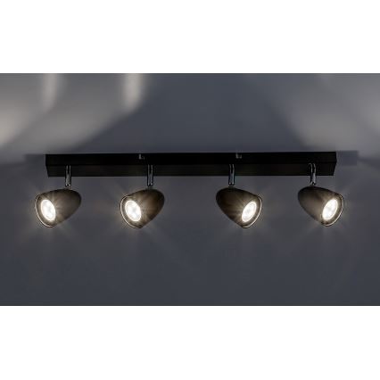 Rabalux - Foco 4xGU10/5W/230V preto