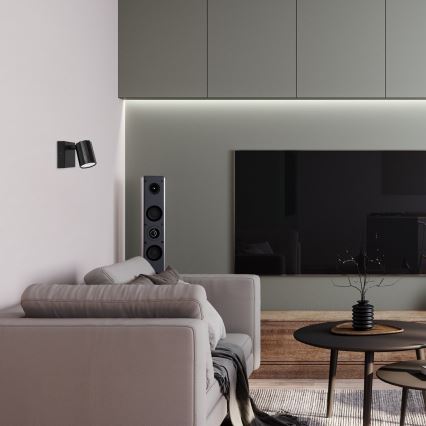 Rabalux - Foco de parede 1xGU10/5W/230V preto