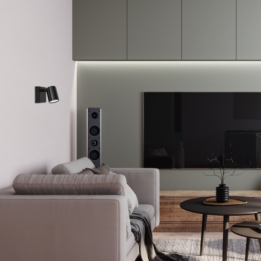 Rabalux - Foco de parede 1xGU10/5W/230V preto