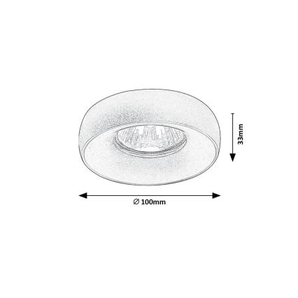 Rabalux - Plafonier embutido 2 em 1 1xGU10/25W/230V