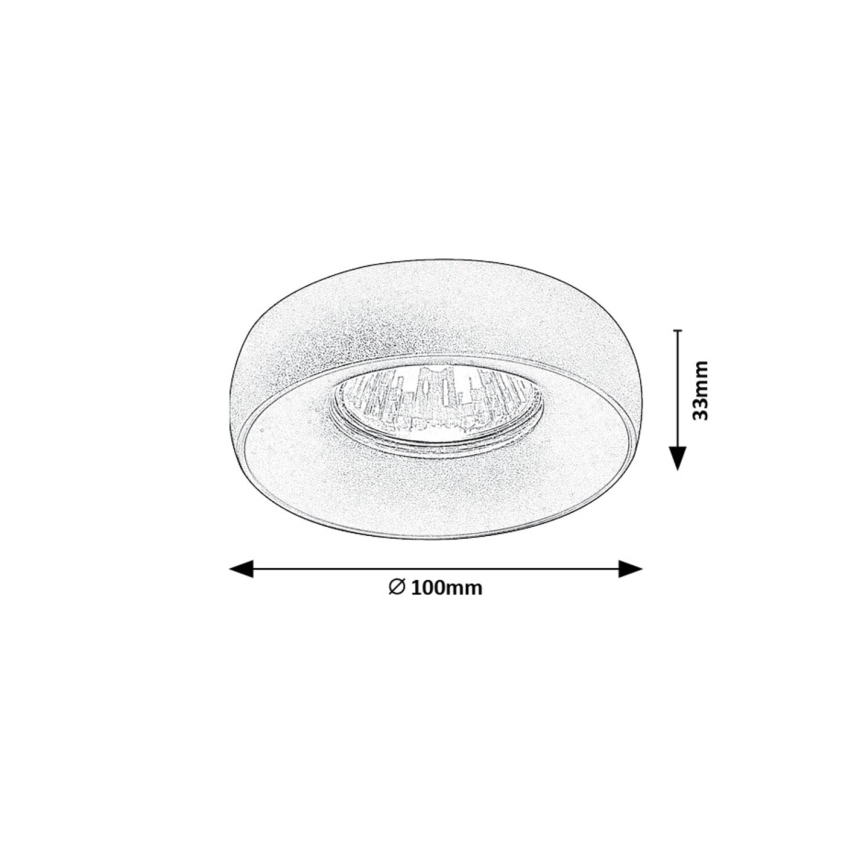 Rabalux - Plafonier embutido 2 em 1 1xGU10/25W/230V