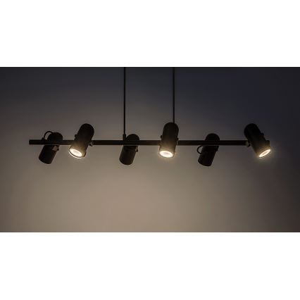 Rabalux - Candeeiro suspenso 6xGU10/25W/230V