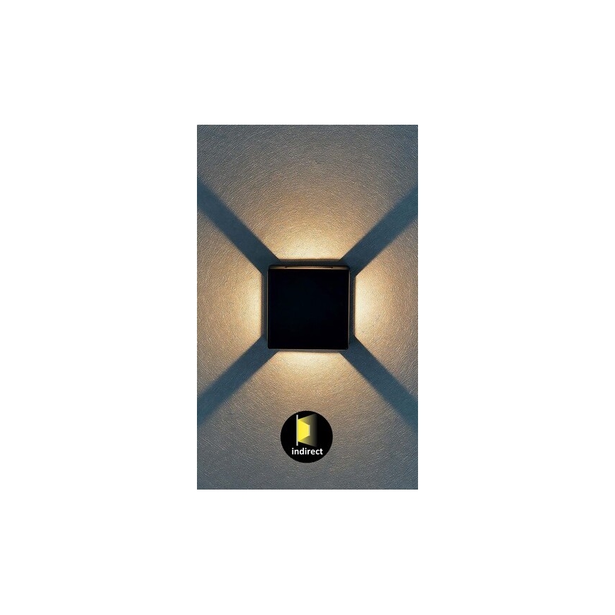 Rabalux - Iluminação de parede exterior LED LED/6W/230V IP54 preta
