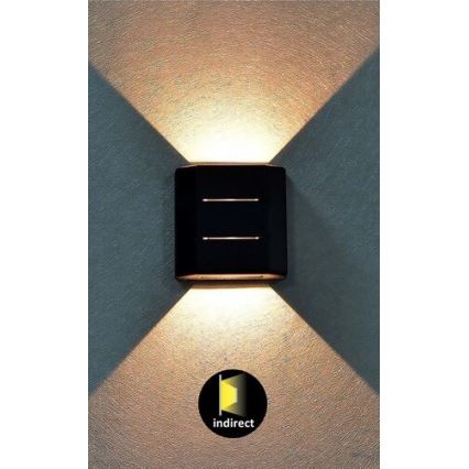 Rabalux - Iluminação de parede exterior LED LED/6W/230V IP54 preta