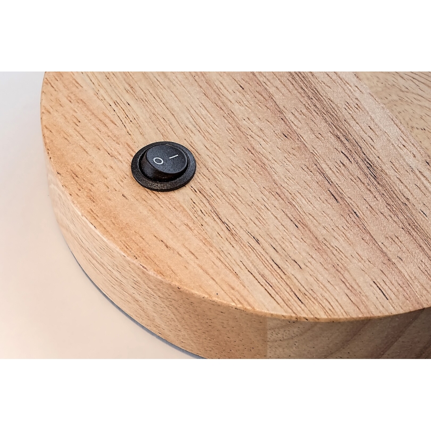 Rabalux - Candeeiro de mesa 1xE14/25W/230V árvore da borracha