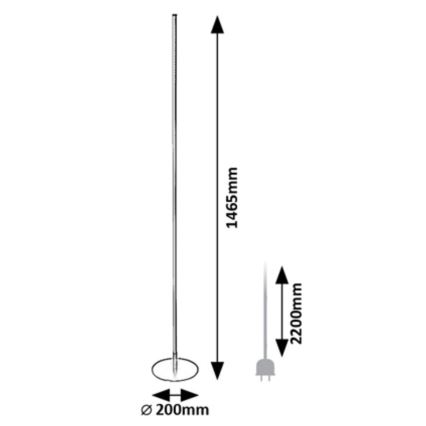 Rabalux - Lâmpada de pé LED LED/18W/230V 3000K