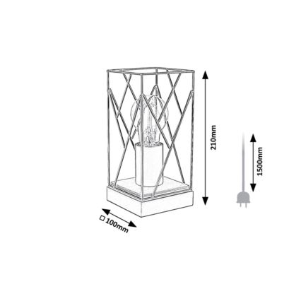 Rabalux - Candeeiro de mesa 1xE27/40W/230V