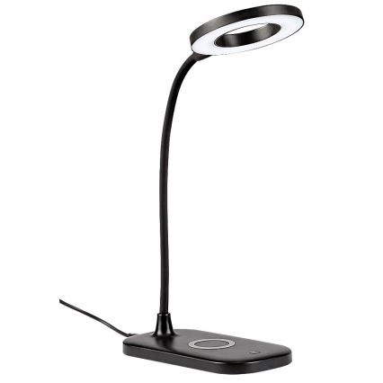 Rabalux - LED Candeeiro de mesa táctil com regulação e carregamento sem fios LED/5W/5V 2700-6000K preto