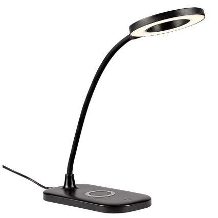Rabalux - LED Candeeiro de mesa táctil com regulação e carregamento sem fios LED/5W/5V 2700-6000K preto