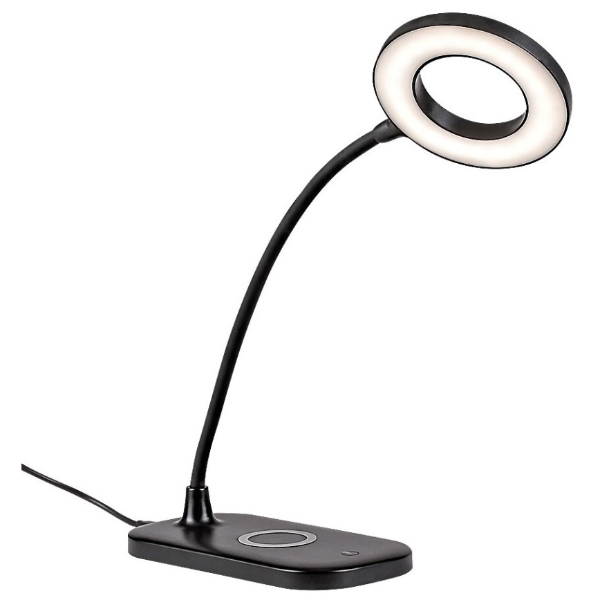 Rabalux - LED Candeeiro de mesa táctil com regulação e carregamento sem fios LED/5W/5V 2700-6000K preto