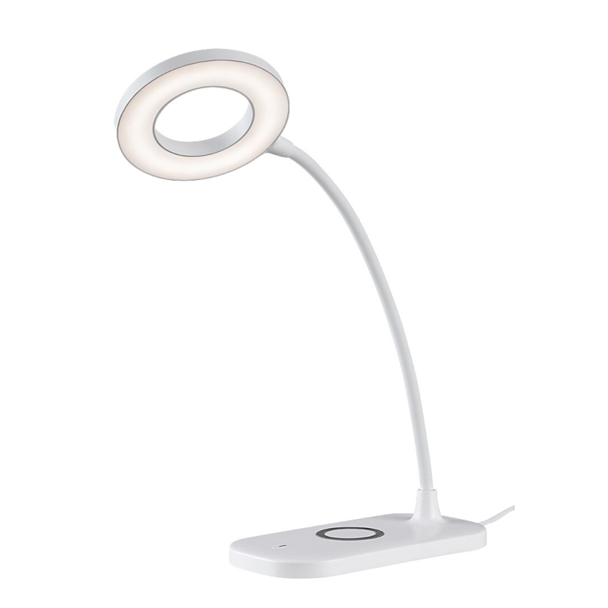 Rabalux - LED Candeeiro de mesa táctil com regulação e carregamento sem fios LED/5W/5V 2700-6000K branco