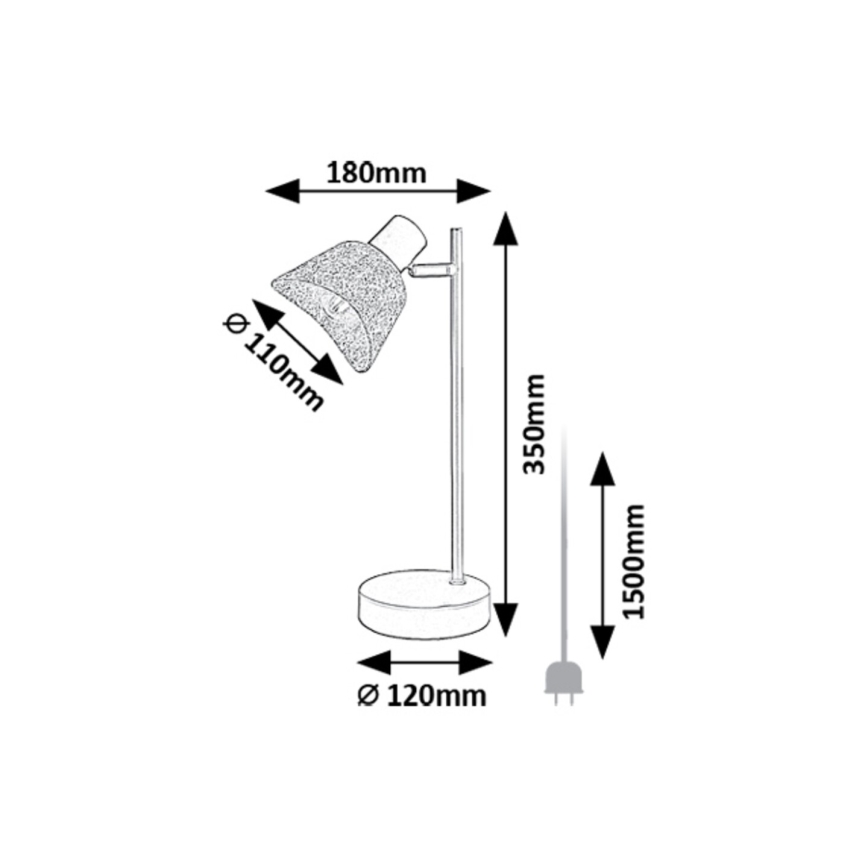 Rabalux - Candeeiro de mesa 1xE14/10W/230V